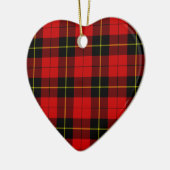 Wallace Red Tartan Keramisch Ornament (Links)