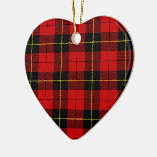 Wallace Red Tartan Keramisch Ornament (Links)