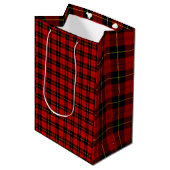 Wallace Red Tartan Medium Cadeauzakje (Voorkant Gekanteld)