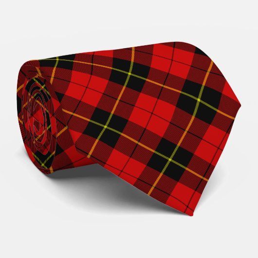 Wallace Red Tartan Stropdas (Opgerold)
