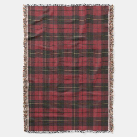 Wallace Red W Original Scottish Tartan Deken (Voorkant Verticaal)