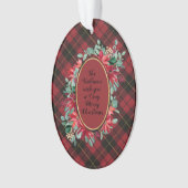 Wallace Red Weathered Original Scottish Tartan Ornament (voorkant)