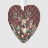 Wallace Red Weathered  Scottish Tartan Christmas Ornament (voorkant)