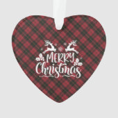 Wallace Red Weathered  Scottish Tartan Christmas Ornament (achterkant)