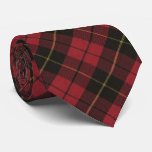 Wallace Red Weathered Scottish Tartan Stropdas
