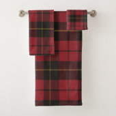 Wallace Red Weathered Tartan Bad Handdoek (Insitu)