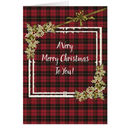 Wallace Red Weathered Tartan Christmas (Voorkant)