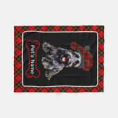 Wallace Scottie Dog Tartan gepersonaliseerd Fleece Deken (Voorkant (Horizontaal))