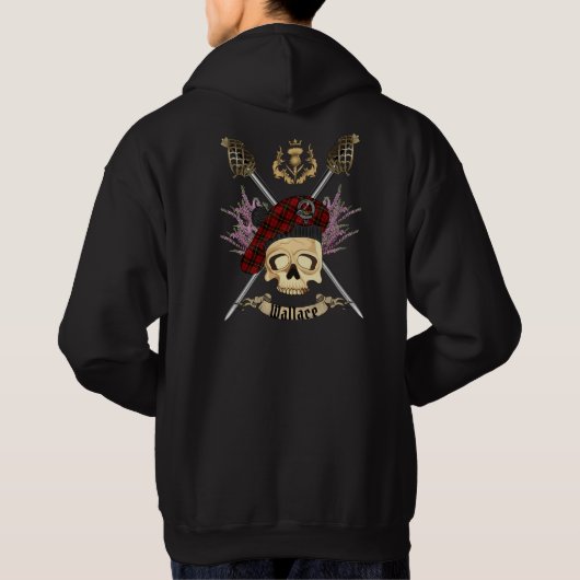 Wallace Skull & Crossed Swords Hoodie (Achterkant)