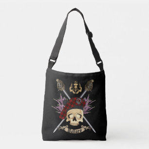 Wallace Skull & gekruiste zwaarden trekkoordzak Crossbody Tas