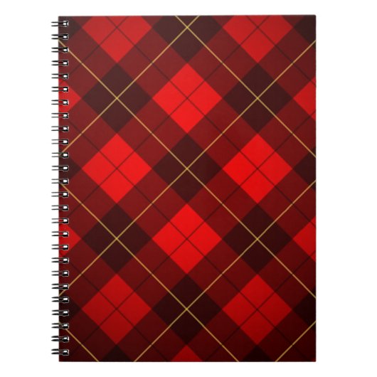 Wallace tartan achtergrond notitieboek (Voorkant)