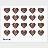 Wallace Tartan & Badge Hart Sticker (Vel)