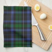 Wallace Tartan Blauw Groen Plaid Theedoek (Quarter Fold)