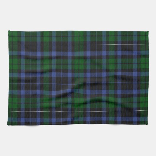 Wallace Tartan Blauw Groen Plaid Theedoek (Horizontaal)