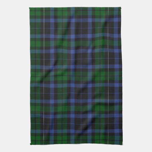 Wallace Tartan Blauw Groen Plaid Theedoek (Verticaal)