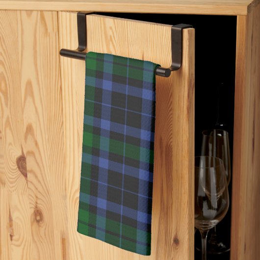 Wallace Tartan Blauw Groen Plaid Theedoek (Derde Gevouwen)