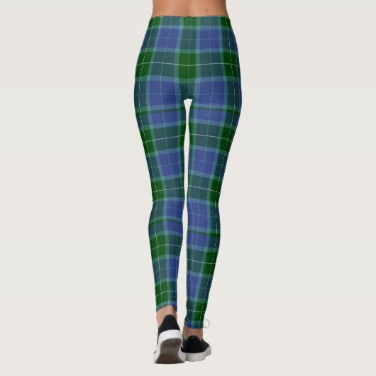 Wallace Tartan Blue en Green Leggings (Achterkant)