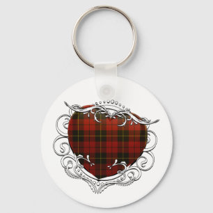 Wallace Tartan Heart Sleutelhanger