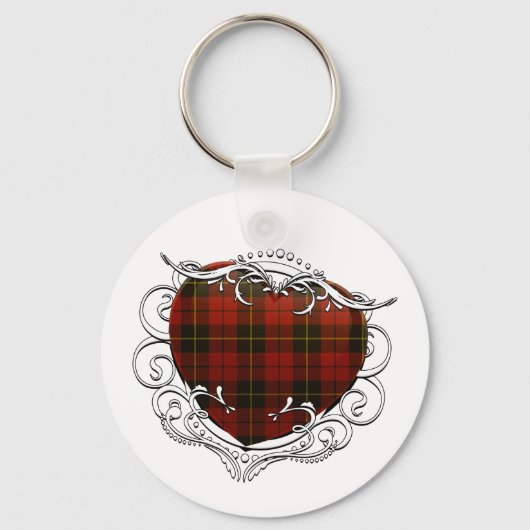 Wallace Tartan Heart Sleutelhanger (Voorkant)