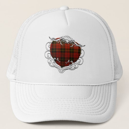 Wallace Tartan Heart Trucker Pet (Voorkant)