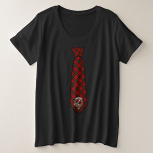 Wallace Tartan Necktie Women's Grote Maat T-shirt