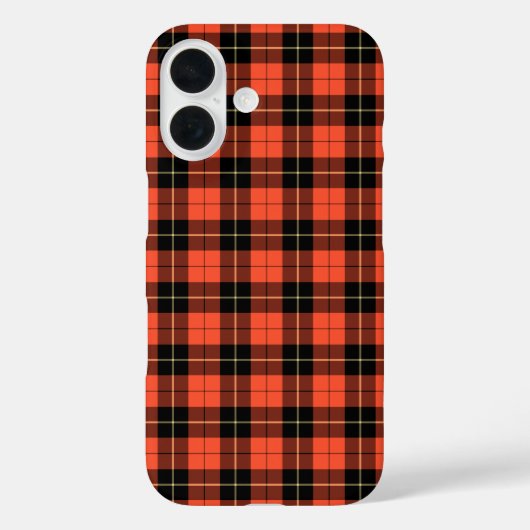 Wallace Tartan Oranje en Black Pset Case-Mate iPhone Case (Achterkant)