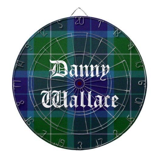 Wallace Tartan Pset Custom Dart Board Dartbord (Voorkant)