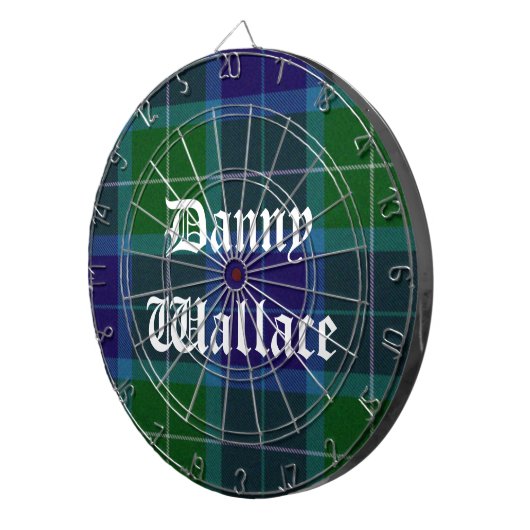 Wallace Tartan Pset Custom Dart Board Dartbord (Voorkant Rechts)