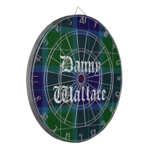 Wallace Tartan Pset Custom Dart Board Dartbord (Voorkant Links)