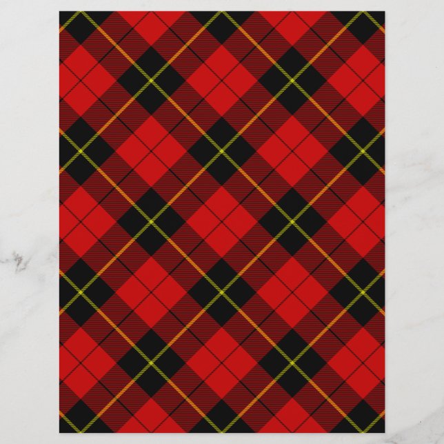 Wallace tartan red black plaid (Voorkant)