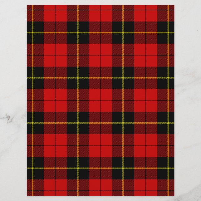 Wallace tartan red black plaid (Voorkant)