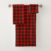 Wallace tartan red black plaid bad handdoek (Insitu)