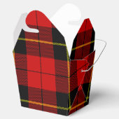 Wallace tartan red black plaid bedankdoosjes (Geopend)