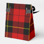 Wallace tartan red black plaid bedankdoosjes (Achterkant)