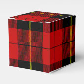 Wallace tartan red black plaid bedankdoosjes (Voorkant Zijde)