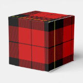 Wallace tartan red black plaid bedankdoosjes (Achterkant)