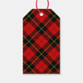 Wallace tartan red black plaid cadeaulabel (Achterkant)