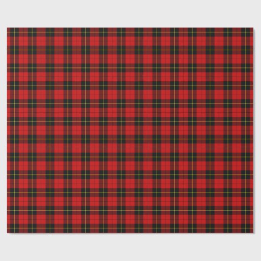 Wallace tartan red black plaid cadeaupapier (Vlak)
