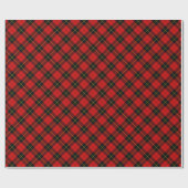 Wallace tartan red black plaid cadeaupapier (Vlak)