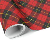 Wallace tartan red black plaid cadeaupapier (Rol Hoek)