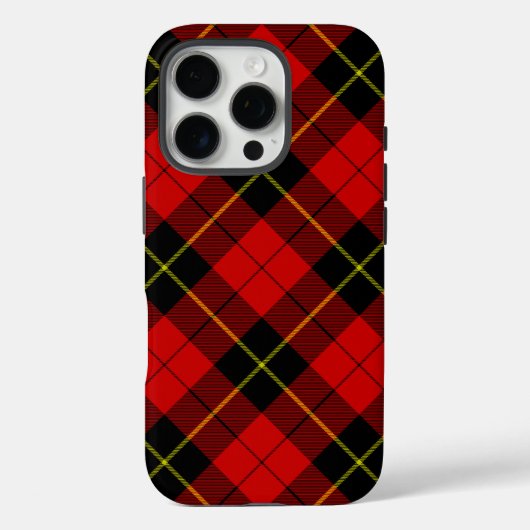 Wallace tartan red black plaid Case-Mate iPhone case (Achterkant)