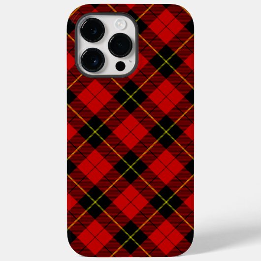 Wallace tartan red black plaid Case-Mate iPhone case (Achterkant)