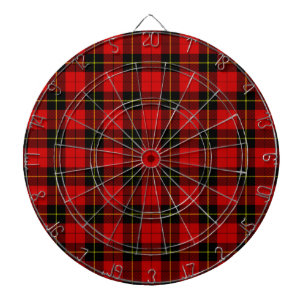 Wallace tartan red black plaid dartbord