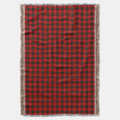 Wallace tartan red black plaid deken (Voorkant Verticaal)