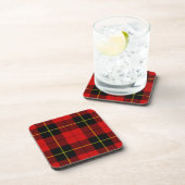 Wallace tartan red black plaid drankjes onderzetter (Rechterzijde)