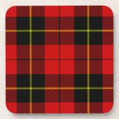 Wallace tartan red black plaid drankjes onderzetter (Voorkant)