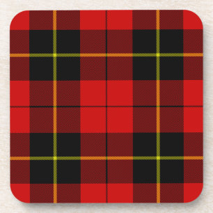 Wallace tartan red black plaid drankjes onderzetter