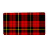 Wallace tartan red black plaid etiket (Voorkant)
