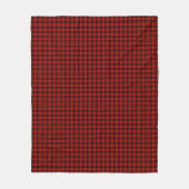 Wallace tartan red black plaid fleece deken (Voorkant)