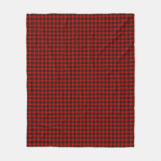 Wallace tartan red black plaid fleece deken (Voorkant)
